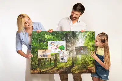 Printed Cork Board Forest sunrise