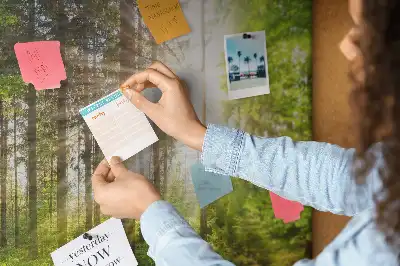 Printed Cork Board Forest sunrise