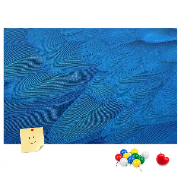 Printed Cork Memo Board Bird feather