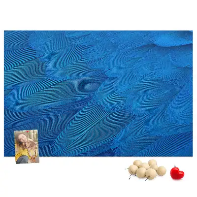 Printed Cork Memo Board Bird feather