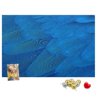 Printed Cork Memo Board Bird feather