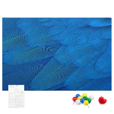 Printed Cork Memo Board Bird feather