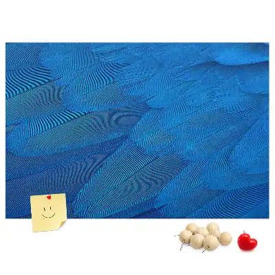 Printed Cork Memo Board Bird feather