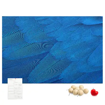 Printed Cork Memo Board Bird feather