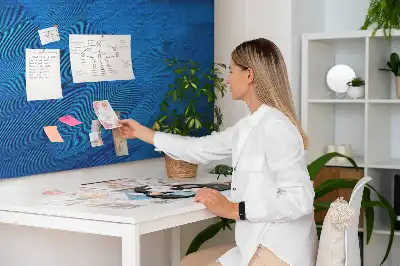 Printed Cork Memo Board Bird feather
