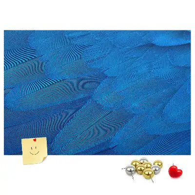 Printed Cork Memo Board Bird feather