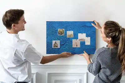 Printed Cork Memo Board Bird feather