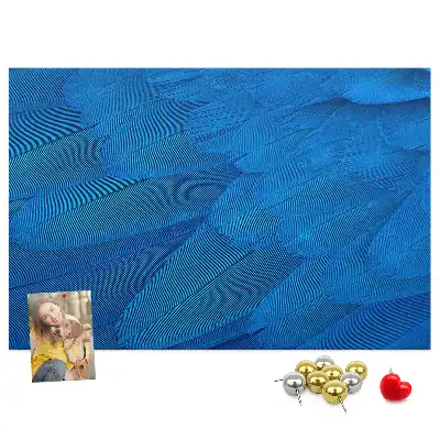 Printed Cork Memo Board Bird feather