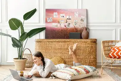 Misty Morning Printed Cork Memo Board