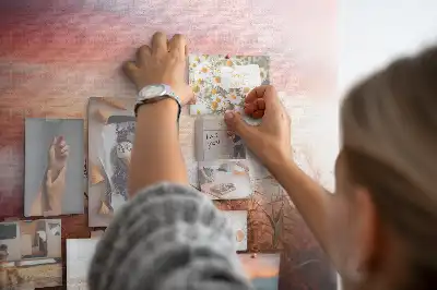Printed Cork Memo Board Misty morning
