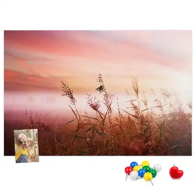 Misty Morning Printed Cork Memo Board