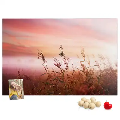 Misty Morning Printed Cork Memo Board