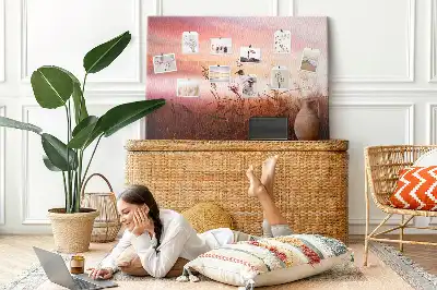 Printed Cork Memo Board Misty morning