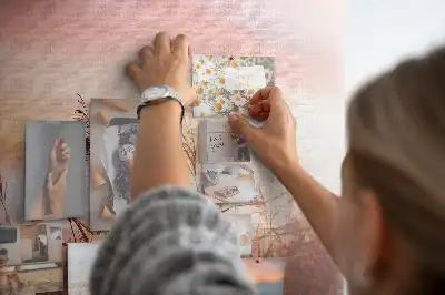 Printed Cork Memo Board Misty morning