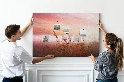 Misty Morning Printed Cork Memo Board