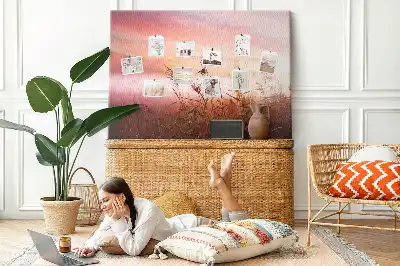 Misty Morning Printed Cork Memo Board