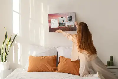 Printed Cork Memo Board Misty morning