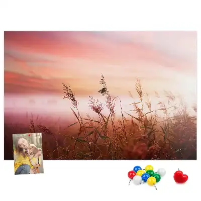 Misty Morning Printed Cork Memo Board