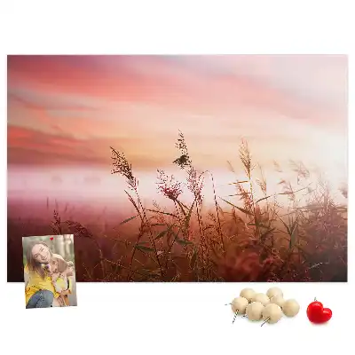 Misty Morning Printed Cork Memo Board