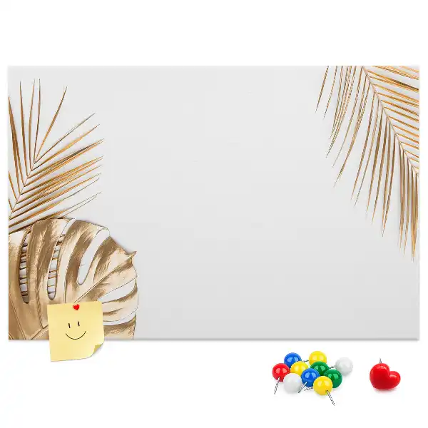Tropical leaves cork memo board