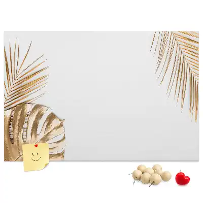Tropical leaves cork memo board