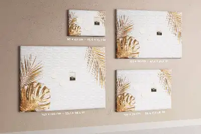 Tropical leaves cork memo board