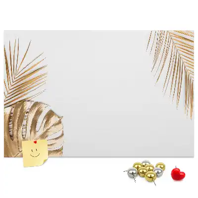 Tropical leaves cork memo board