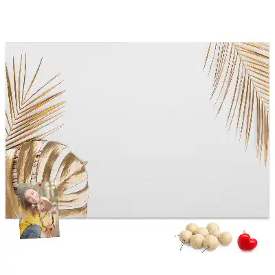 Tropical leaves cork memo board