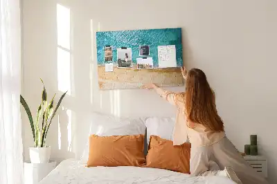 Sea Beach People Printed Cork Board