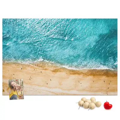 Sea Beach People Printed Cork Board