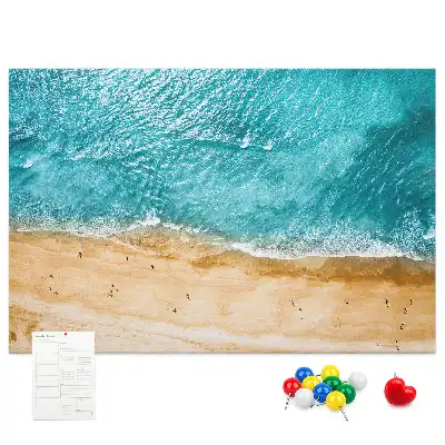 Sea Beach People Printed Cork Board
