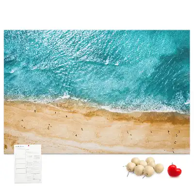 Sea Beach People Printed Cork Board