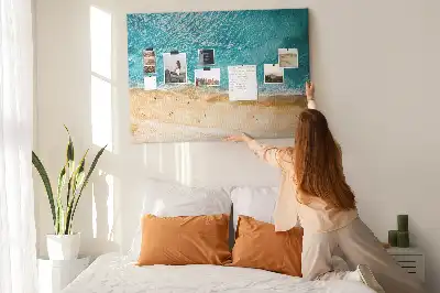 Sea Beach People Printed Cork Board