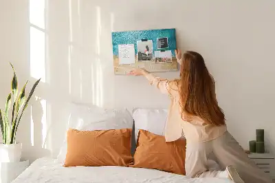 Sea Beach People Printed Cork Board