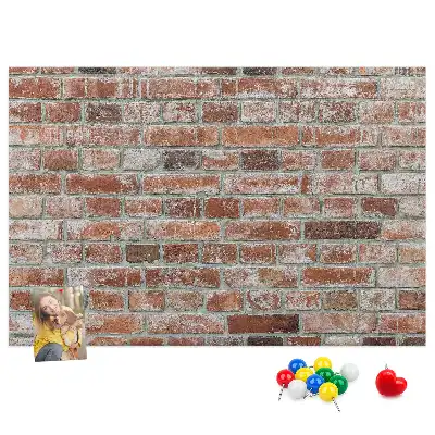 Printed Cork Memo Board Brick wall