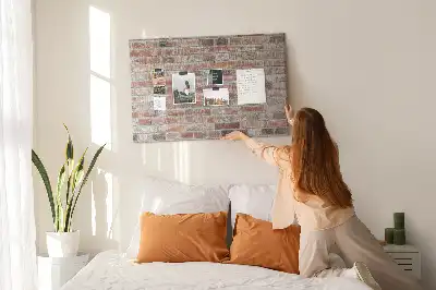 Printed Brick Wall Cork Memo Board