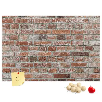 Printed Brick Wall Cork Memo Board
