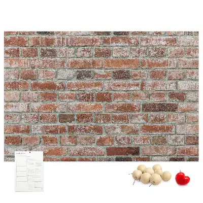 Printed Brick Wall Cork Memo Board