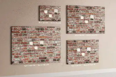 Printed Brick Wall Cork Memo Board