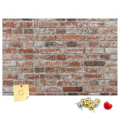 Printed Brick Wall Cork Memo Board
