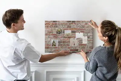 Printed Cork Memo Board Brick wall