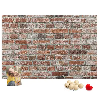 Printed Brick Wall Cork Memo Board