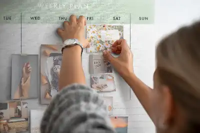 Weekly planner cork memo board