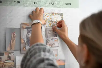 Weekly planner cork memo board