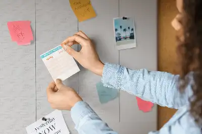 Weekly planner cork memo board