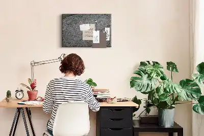 Volcanic rock printed cork board