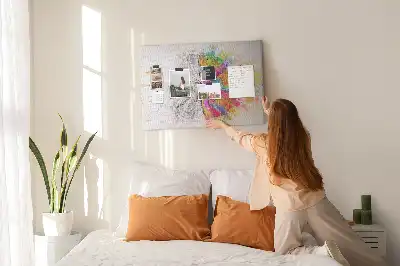 Brain Abstraction Printed Cork Memo Board