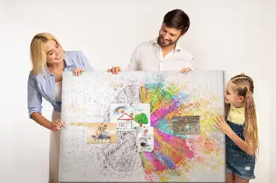 Brain Abstraction Printed Cork Memo Board