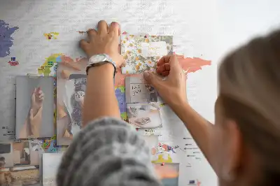 Cork Memo Board with World Flag Map