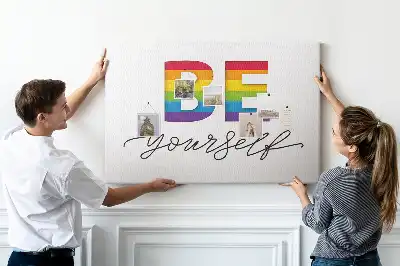 Be Yourself Printed Cork Memo Board